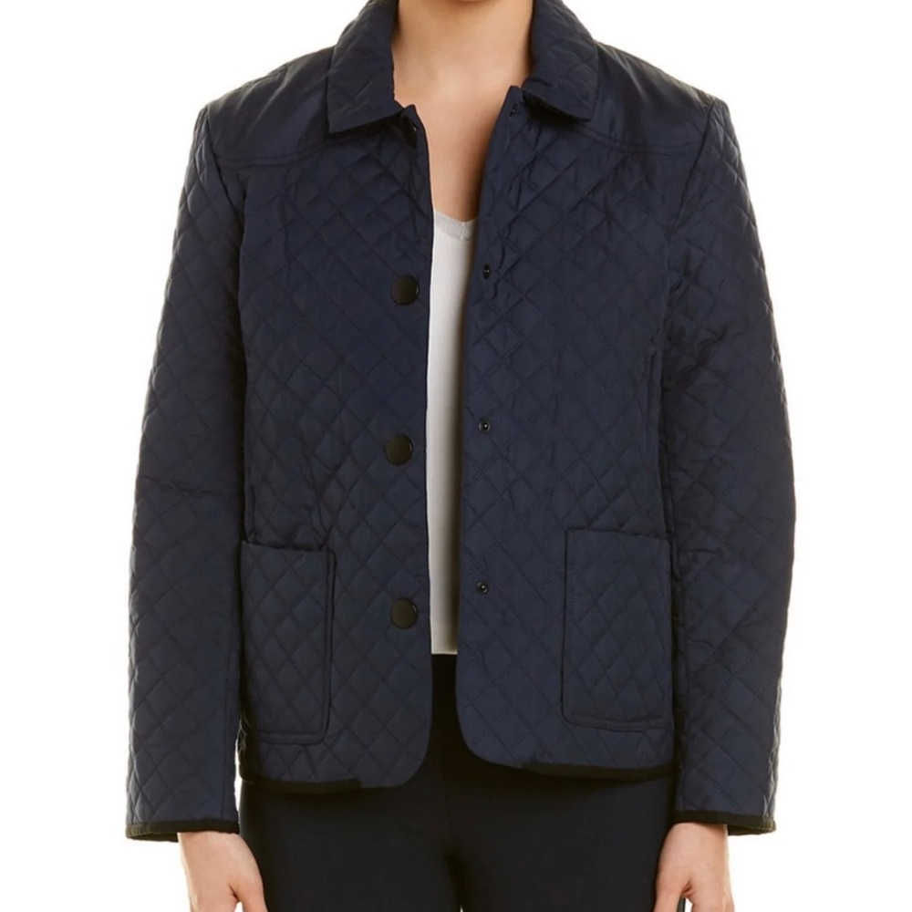BECKEN Quilted Paddock Jacket in Blue